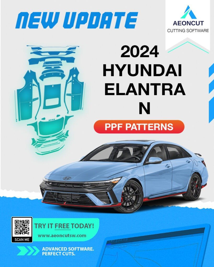 2024 Hyundai Elantra N PPF pattern – AEONCUT PPF Pre-cut Cutting software tint software