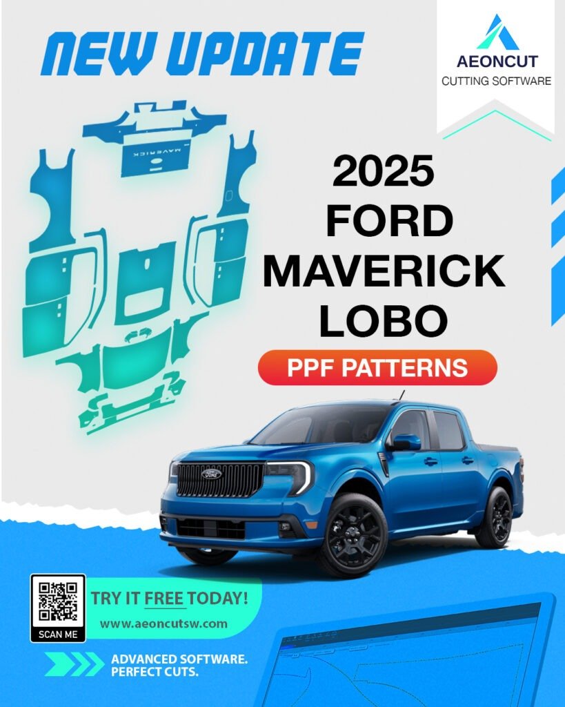 2025 Ford Maverick Lobo PPF Pattern – AEONCUT PPF Pre-cut Cutting software precut software