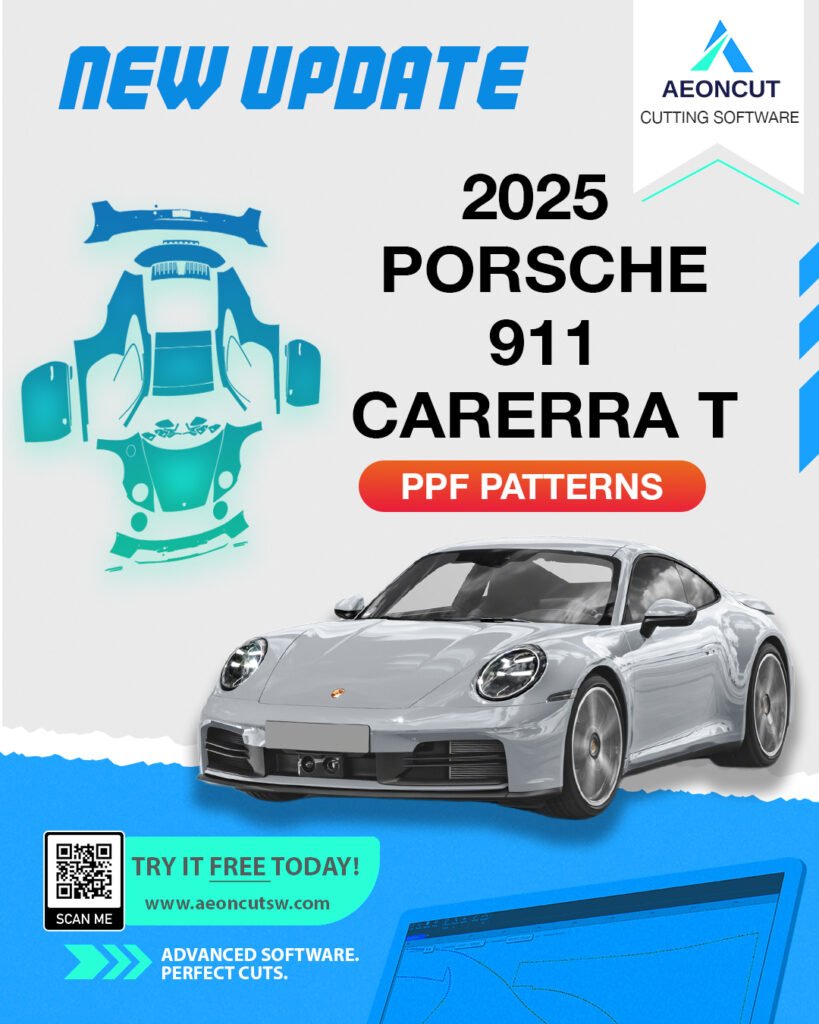 Porsche 911 Carrera T PPF precut software