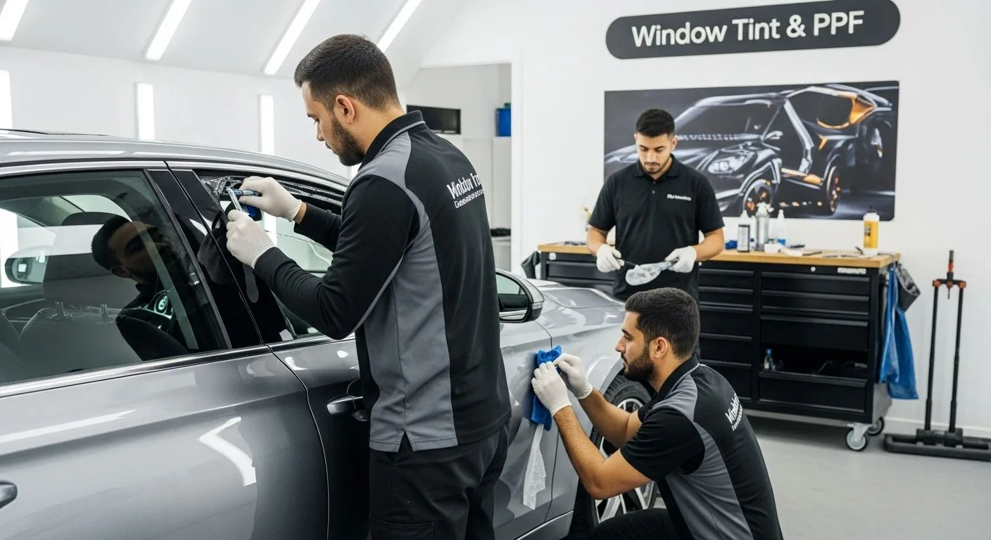 window tinting PPF workshop