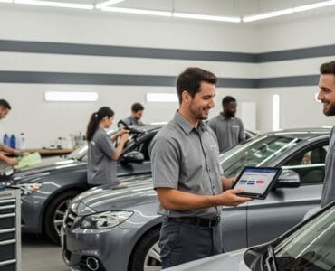 auto care subscription, customer service, modern workshop