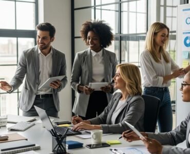 customer feedback, strategy meeting, business team