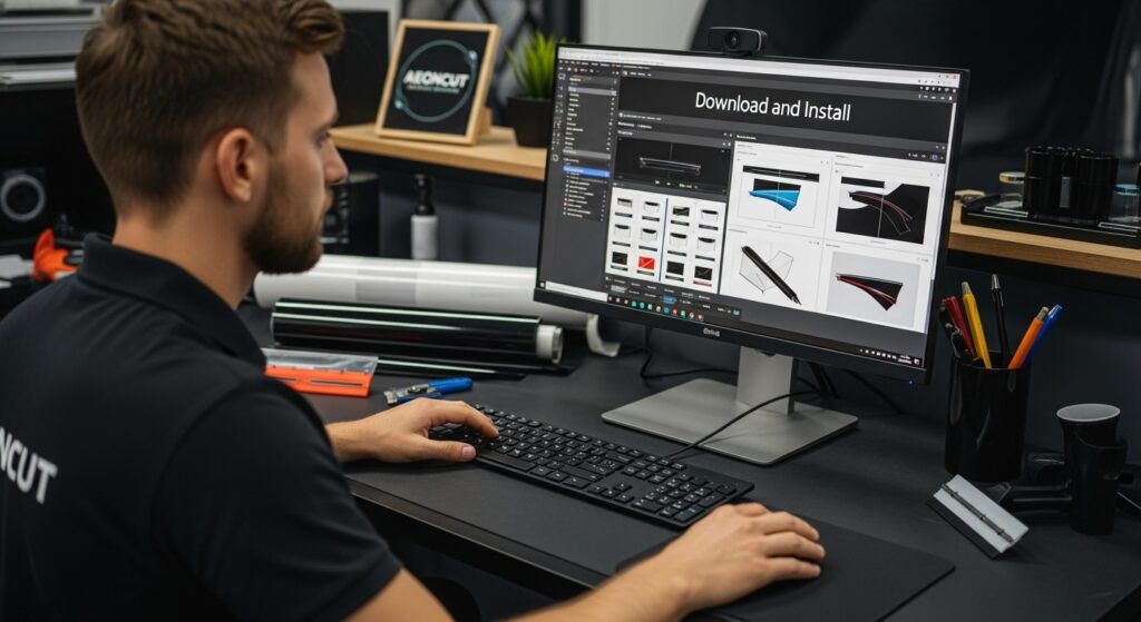 installing window tint software – AEONCUT PPF Pre-cut Cutting software installing window tint software