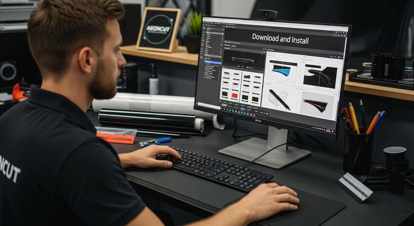 installing window tint software – AEONCUT PPF Pre-cut Cutting software installing window tint software