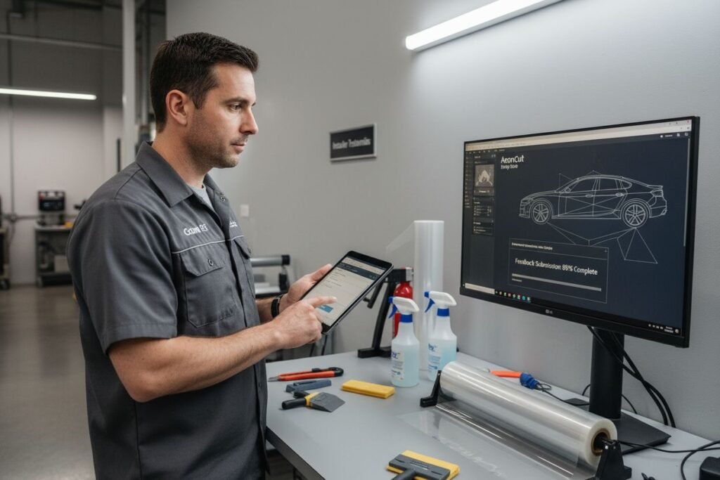 Installer feedback Aeoncut workshop – AEONCUT PPF Pre-cut Cutting software Installer feedback Aeoncut workshop