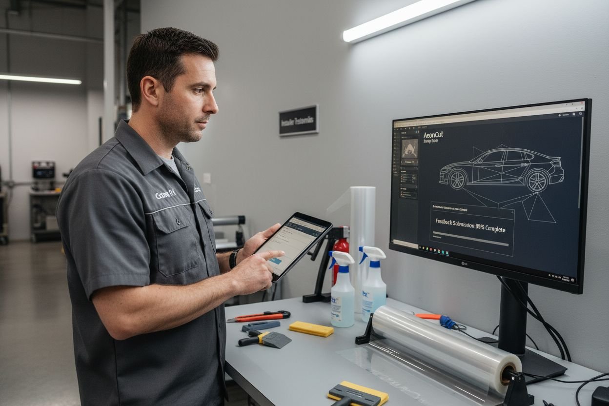 Installer feedback Aeoncut workshop – AEONCUT PPF Pre-cut Cutting software Installer feedback Aeoncut workshop