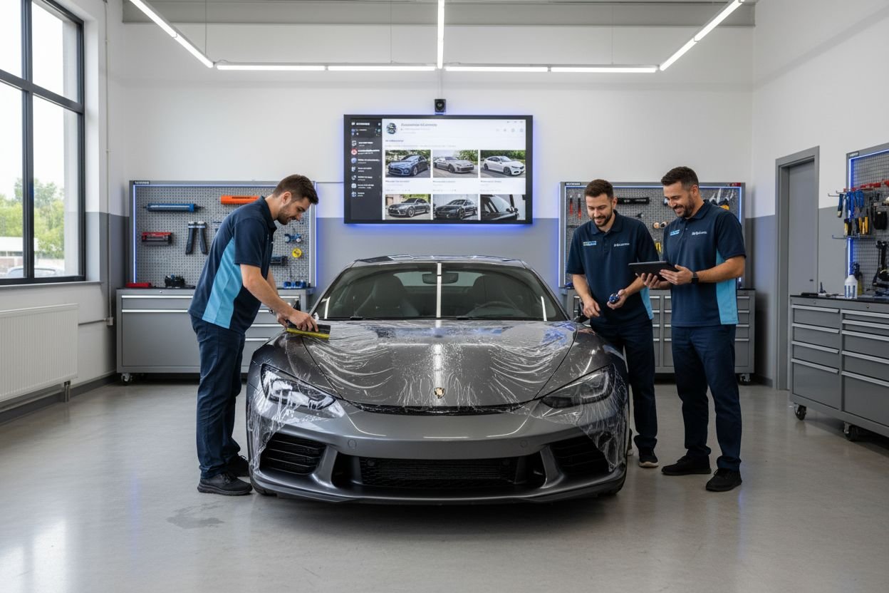 PPF tint installation workshop – AEONCUT PPF Pre-cut Cutting software PPF tint installation workshop