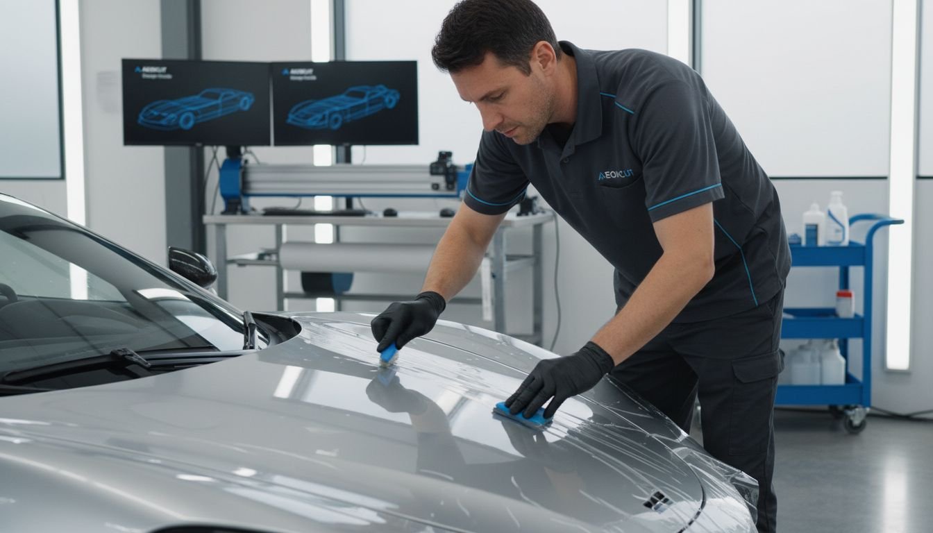 paint protection film application – AEONCUT PPF Pre-cut Cutting software paint protection film application